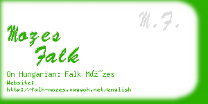 mozes falk business card